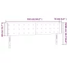 Sötétkék bársony LED-es fejtámla 163 x 16 x 78/88 cm