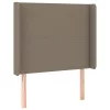 Tópszínű szövet LED-es fejtámla 103x16x118/128 cm