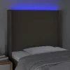 Tópszínű szövet LED-es fejtámla 103x16x118/128 cm