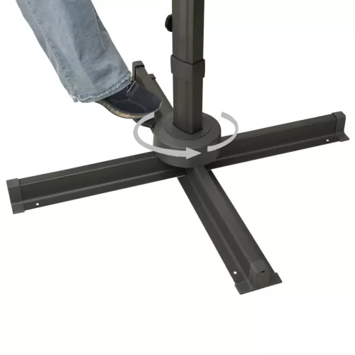Fekete konzolos kerti napernyő dupla tetejjel 400 x 300 cm
