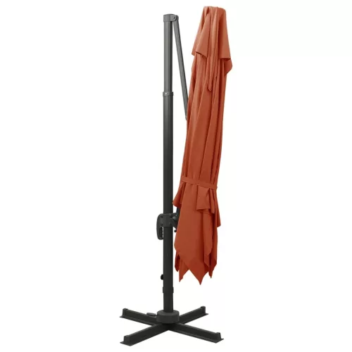Terrakotta dupla tetejű konzolos napernyő 300 x 300 cm