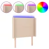 Cappuccino műbőr LED-es fejtámla 93x16x118/128 cm