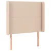 Cappuccino műbőr LED-es fejtámla 93x16x118/128 cm