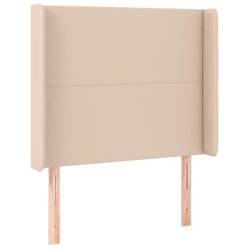 Cappuccino műbőr LED-es fejtámla 93x16x118/128 cm