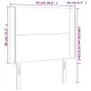 Cappuccino műbőr LED-es fejtámla 93x16x118/128 cm
