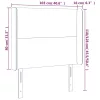 Krémszínű műbőr LED-es fejtámla 103x16x118/128 cm