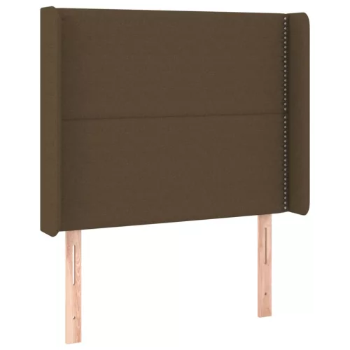 Sötétbarna szövet LED-es fejtámla 103x16x118/128 cm