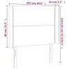 Sötétbarna szövet LED-es fejtámla 103x16x118/128 cm