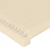 Krémszínű szövet LED-es fejtámla 103x16x118/128 cm