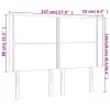 Fekete szövet LED-es fejtámla 147x16x118/128 cm