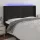 Fekete szövet LED-es fejtámla 203x16x118/128 cm
