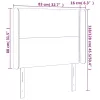 Világosszürke bársony LED-es fejtámla 83x16x118/128 cm