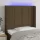 Sötétbarna szövet LED-es fejtámla 83x16x118/128 cm