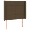 Sötétbarna szövet LED-es fejtámla 83x16x118/128 cm