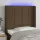 Sötétbarna szövet LED-es fejtámla 93x16x118/128 cm