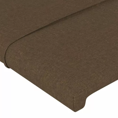 Sötétbarna szövet LED-es fejtámla 93x16x118/128 cm