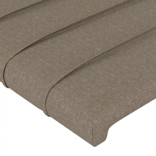 Tópszínű szövet LED-es fejtámla 93x16x118/128 cm