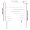 Tópszínű szövet LED-es fejtámla 93x16x118/128 cm