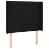 Fekete szövet LED-es fejtámla 103x16x118/128 cm