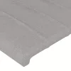 Világosszürke szövet LED-es fejtámla 83x16x118/128 cm