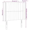 Világosszürke szövet LED-es fejtámla 83x16x118/128 cm