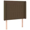 Sötétbarna szövet LED-es fejtámla 93x16x118/128 cm