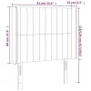 Sötétbarna szövet LED-es fejtámla 93x16x118/128 cm