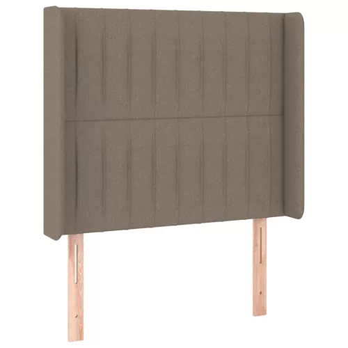 Tópszínű szövet LED-es fejtámla 93x16x118/128 cm