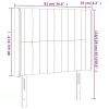 Tópszínű szövet LED-es fejtámla 93x16x118/128 cm