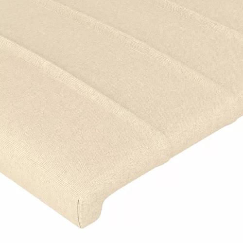 Krémszínű szövet LED-es fejtámla 93x16x118/128 cm