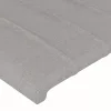 Világosszürke szövet LED-es fejtámla 103x16x118/128 cm