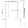 Világosszürke szövet LED-es fejtámla 103x16x118/128 cm