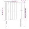 Fekete bársony LED-es fejtámla 83x16x118/128 cm