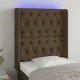 Sötétbarna szövet LED-es fejtámla 83x16x118/128 cm