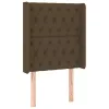 Sötétbarna szövet LED-es fejtámla 83x16x118/128 cm