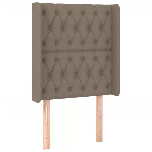 Tópszínű szövet LED-es fejtámla 83x16x118/128 cm