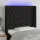 Fekete szövet LED-es fejtámla 93x16x118/128 cm
