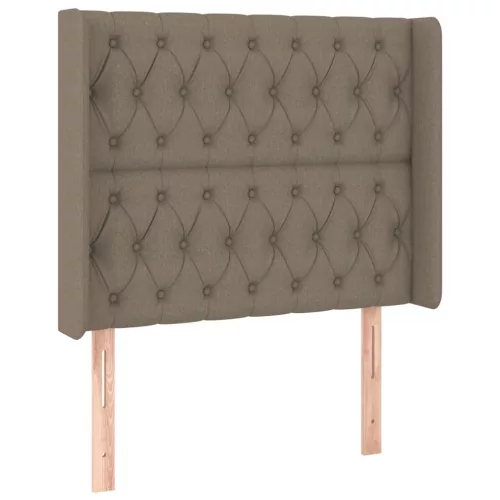 Tópszínű szövet LED-es fejtámla 93x16x118/128 cm