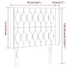 Tópszínű szövet LED-es fejtámla 93x16x118/128 cm