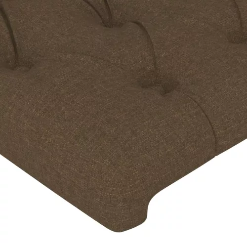 Sötétbarna szövet LED-es fejtámla 103x16x118/128 cm