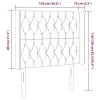 Sötétbarna szövet LED-es fejtámla 103x16x118/128 cm