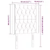 Világosszürke bársony LED-es fejtámla 83x16x118/128 cm