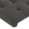 Sötétszürke bársony LED-es fejtámla 83x16x118/128 cm