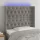 Világosszürke bársony LED-es fejtámla 103x16x118/128 cm