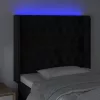 Fekete bársony LED-es fejtámla 103x16x118/128 cm