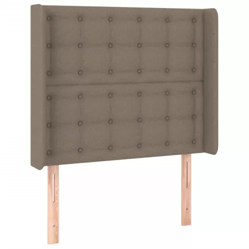 Tópszínű szövet LED-es fejtámla 83x16x118/128 cm