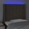 Tópszínű szövet LED-es fejtámla 83x16x118/128 cm