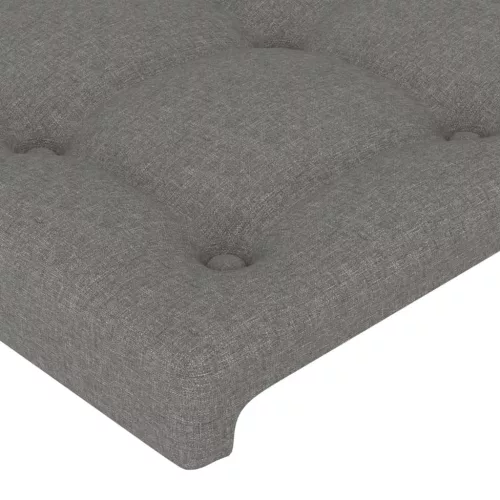Sötétszürke szövet LED-es fejtámla 93x16x118/128 cm