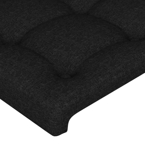 Fekete szövet LED-es fejtámla 93x16x118/128 cm