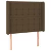 Sötétbarna szövet LED-es fejtámla 103x16x118/128 cm
